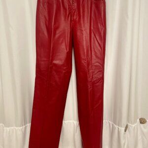 Rare Red Leather Pants - Size 6